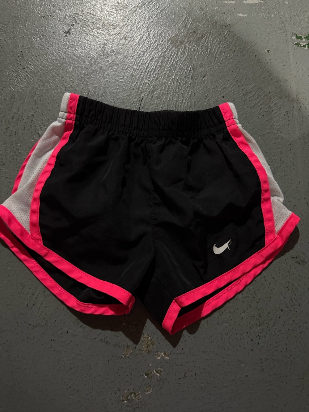 Nike Toddler Girls Black Shorts with Pink Trim
